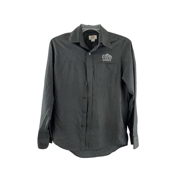 Unisex Coors Light Gift Uniform Polo Shirt Top Embroidered Small Charcoal Collar - Picture 1 of 6